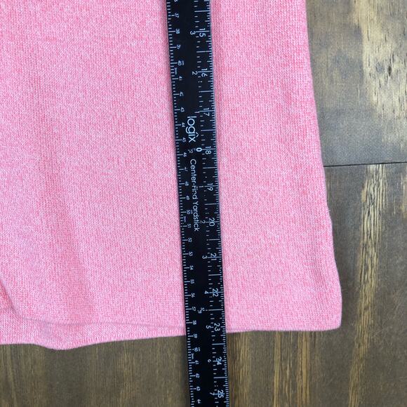 Talbots Womens Blouse Pink Knit Top Short Sleeve Round Neck Keyhole Back Small - Picture 7 of 10